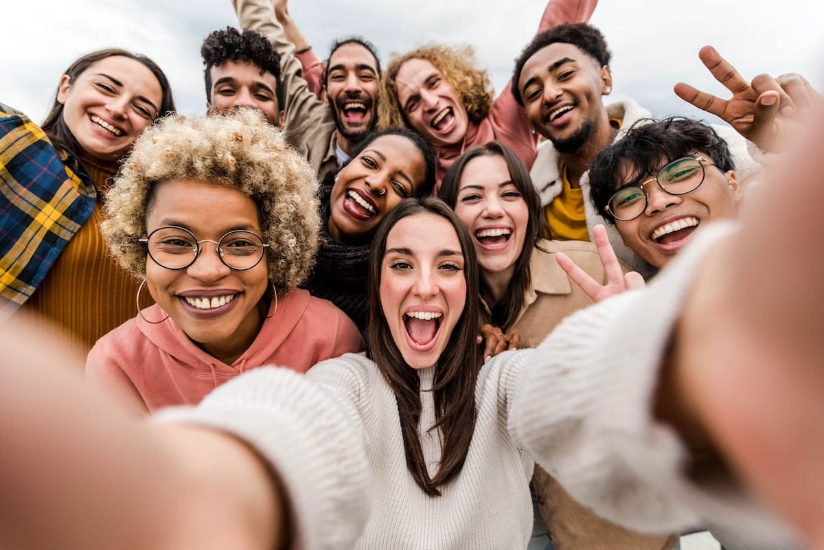 group of people smiling